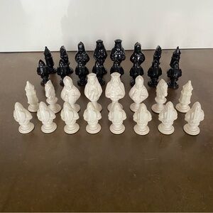 VTG Rare Gothic Mid-Century Ceramic Chess Set